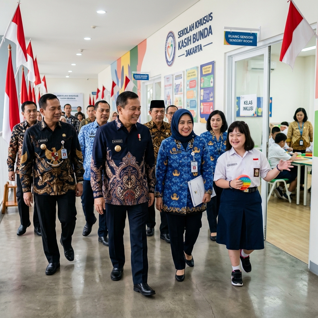 Kunjungan Dinas Pendidikan Provinsi ke SLB Negeri Brebes